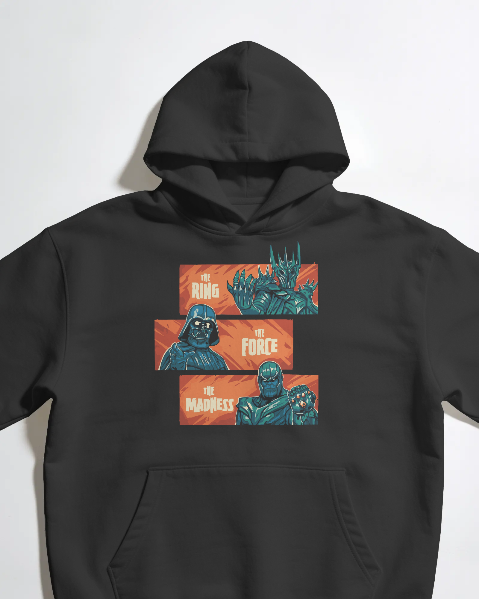 The Ring The Force Unisex Siyah Kapüşonlu Sweatshirt