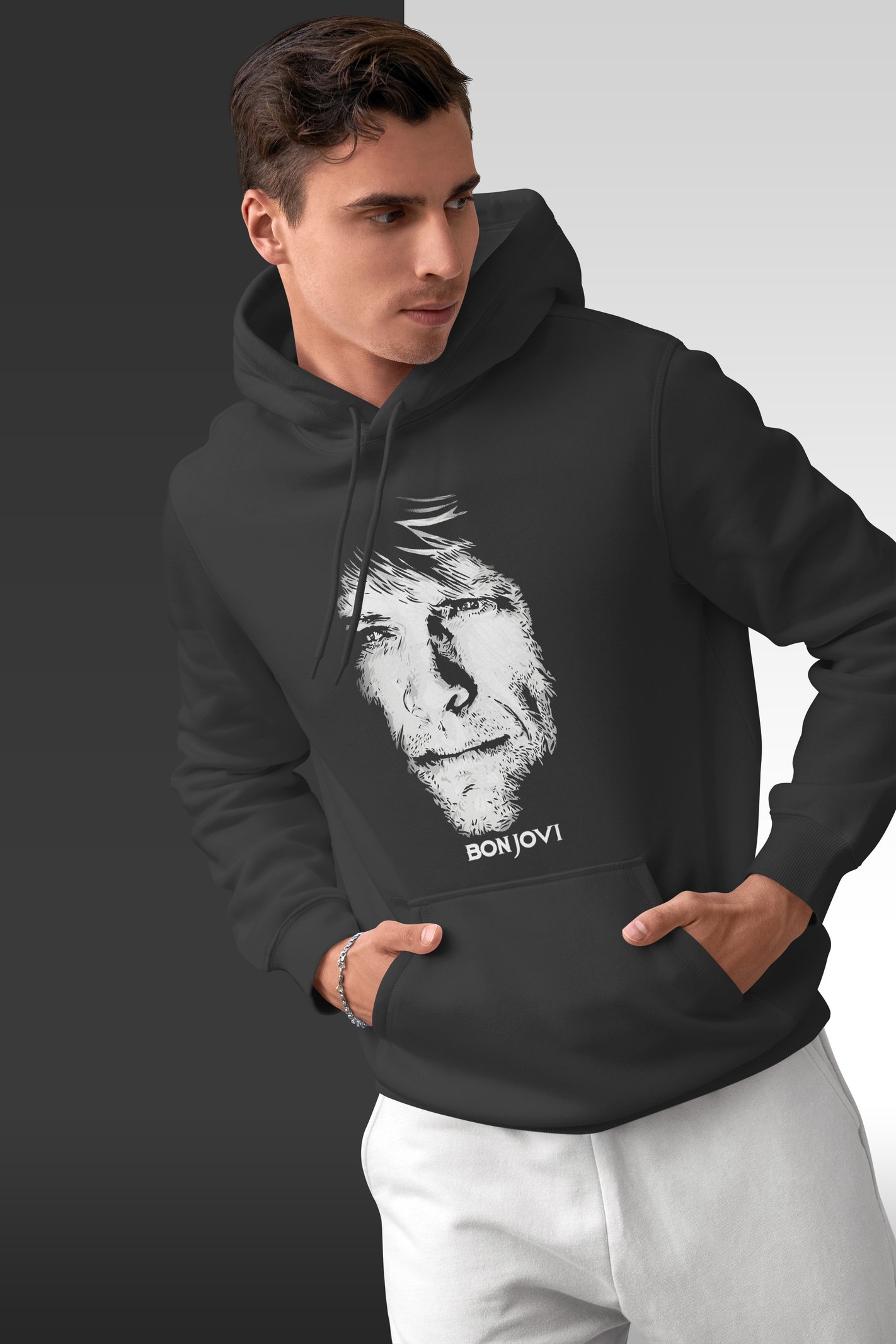Bon Jovi Kapüşonlu Unisex Sweatshirt