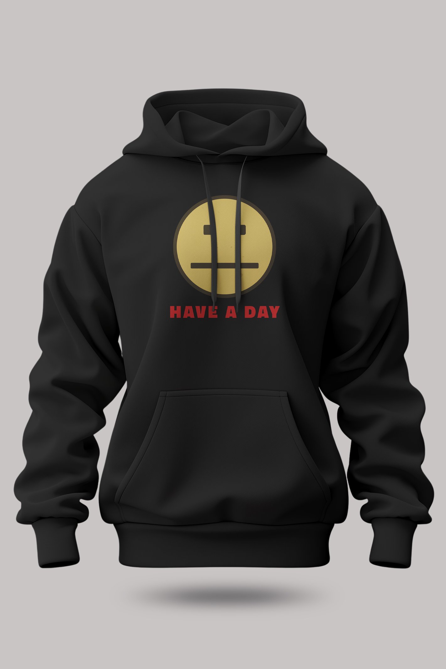 Have A Day Unisex Siyah Kapüşonlu Sweatshirt