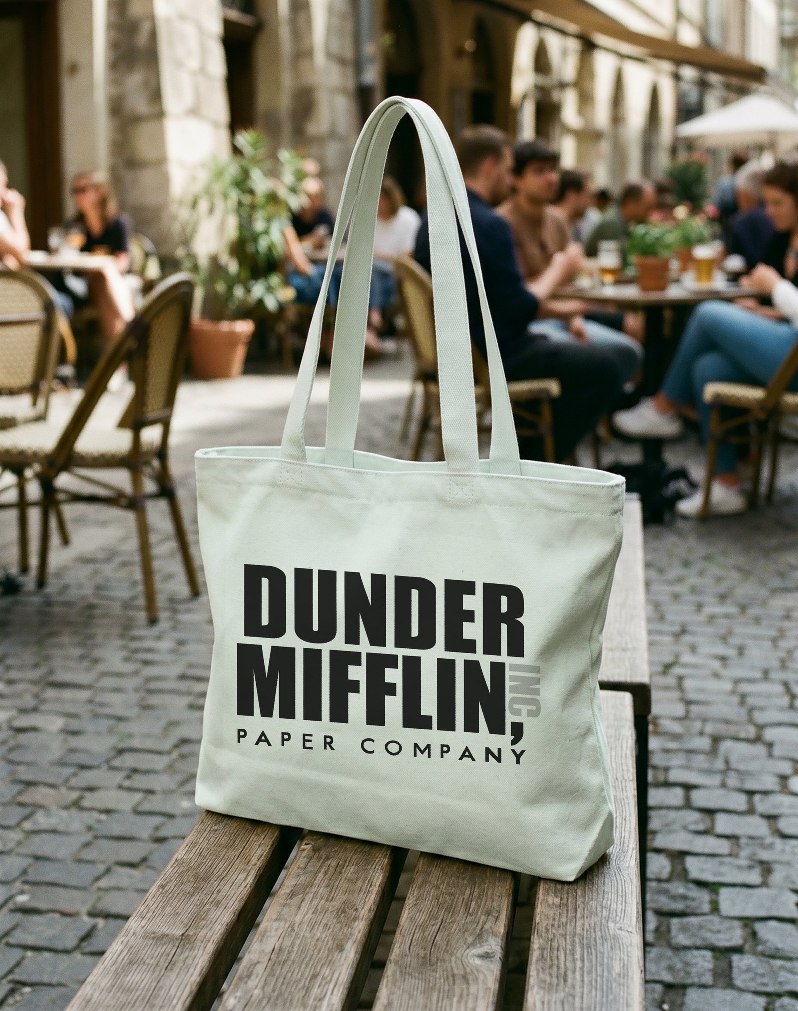 The Office Kanvas Astarlı Fermuarlı Omuz Çantası