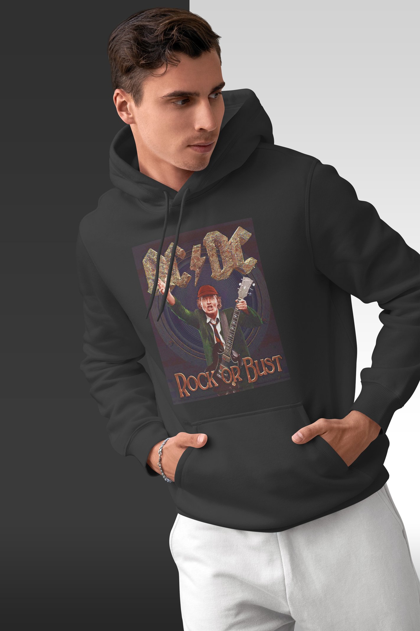 AC/DC Kapüşonlu Unisex Sweatshirt