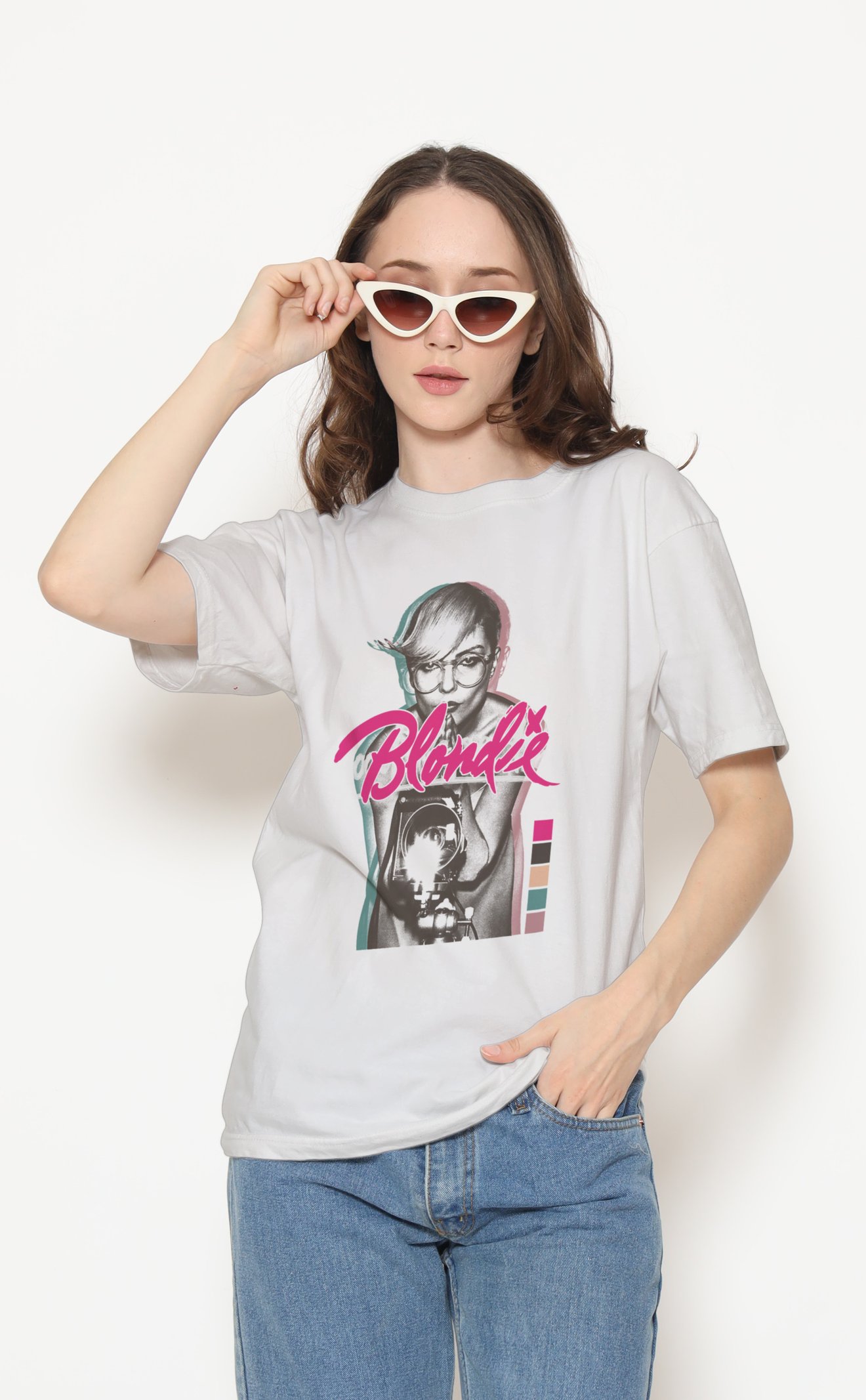 Blondie Unisex Beyaz Tişört