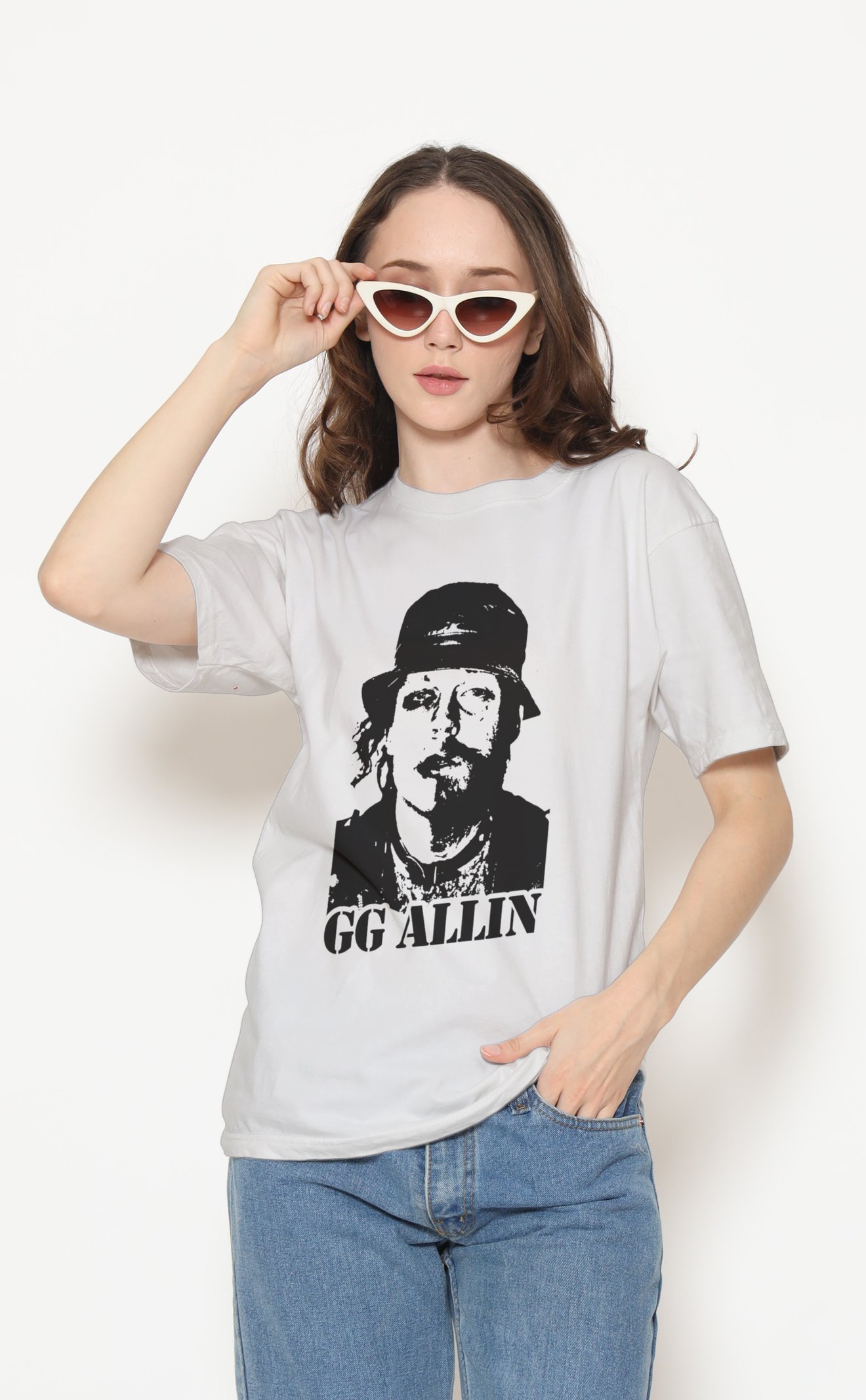 GG Allin Unisex Beyaz Tişört