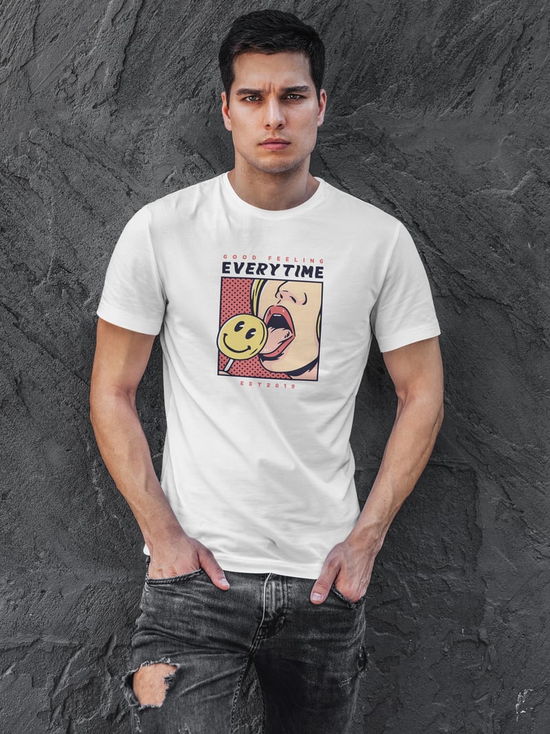 Everytime Dijital Baskı  Unisex Beyaz T-Shirt