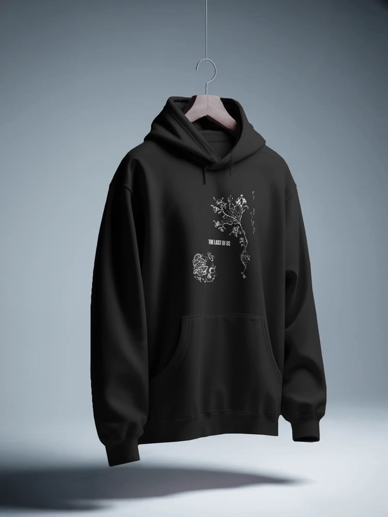 The Last of Us Siyah Kapüşonlu Sweatshirt