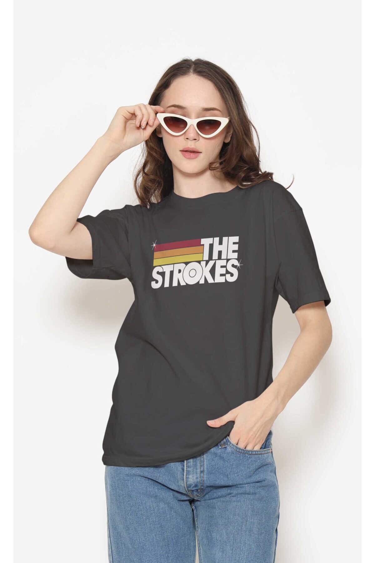 The Strokes Dijital Baskı Siyah Unisex Tişört