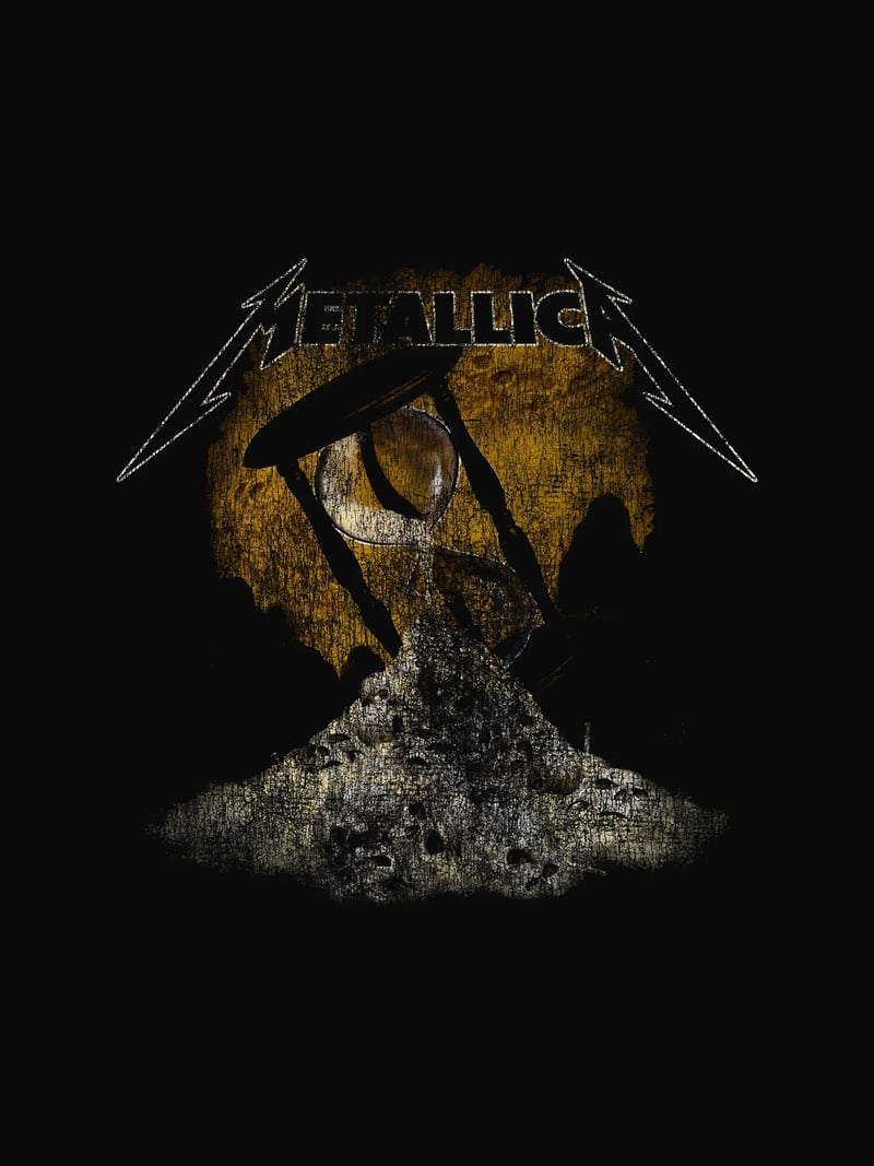 Metallica Kum Saati baskısının kendisi, ürün üzerinde değil