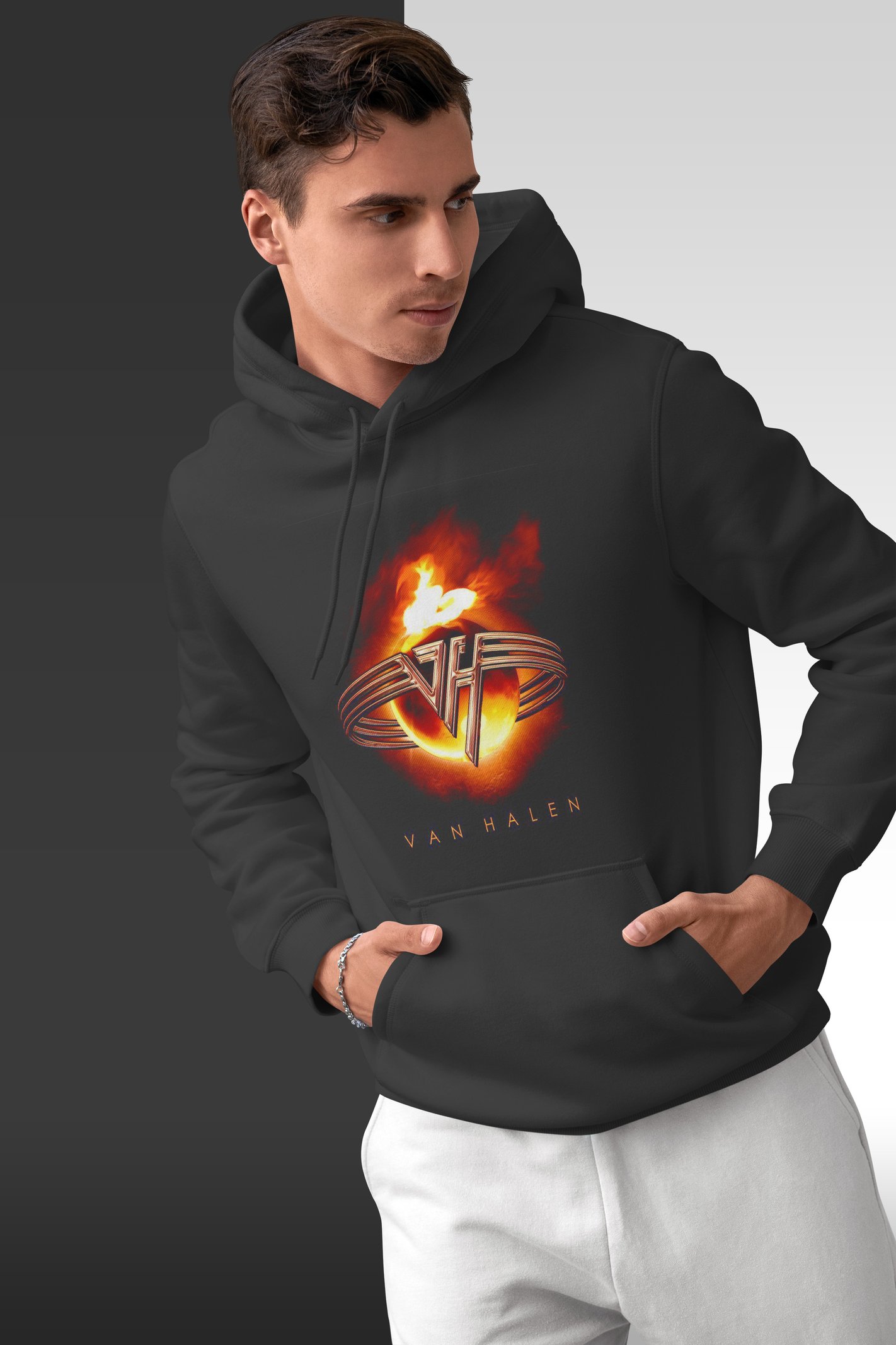 Van Halen Alev Kapüşonlu Sweatshirt
