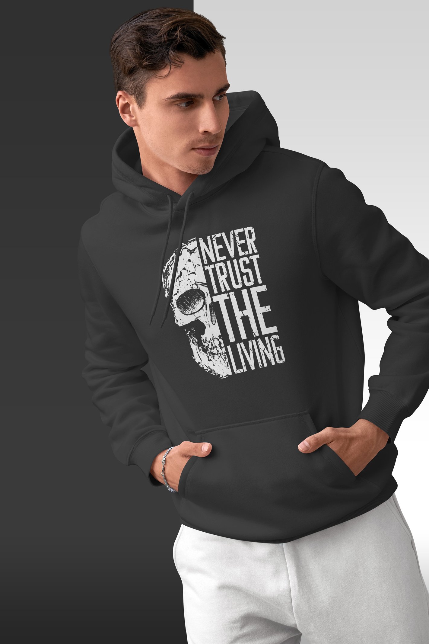 Never Trust Kapüşonlu Unisex Sweatshirt