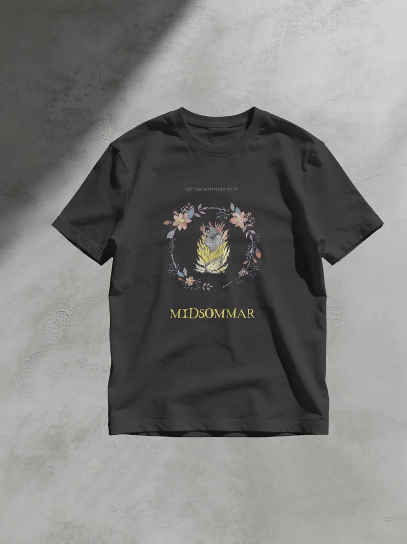Midsommar Siyah Tişört