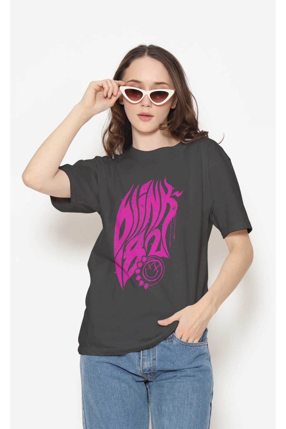 Blink 182 Dijital Baskı Siyah Unisex Tişört