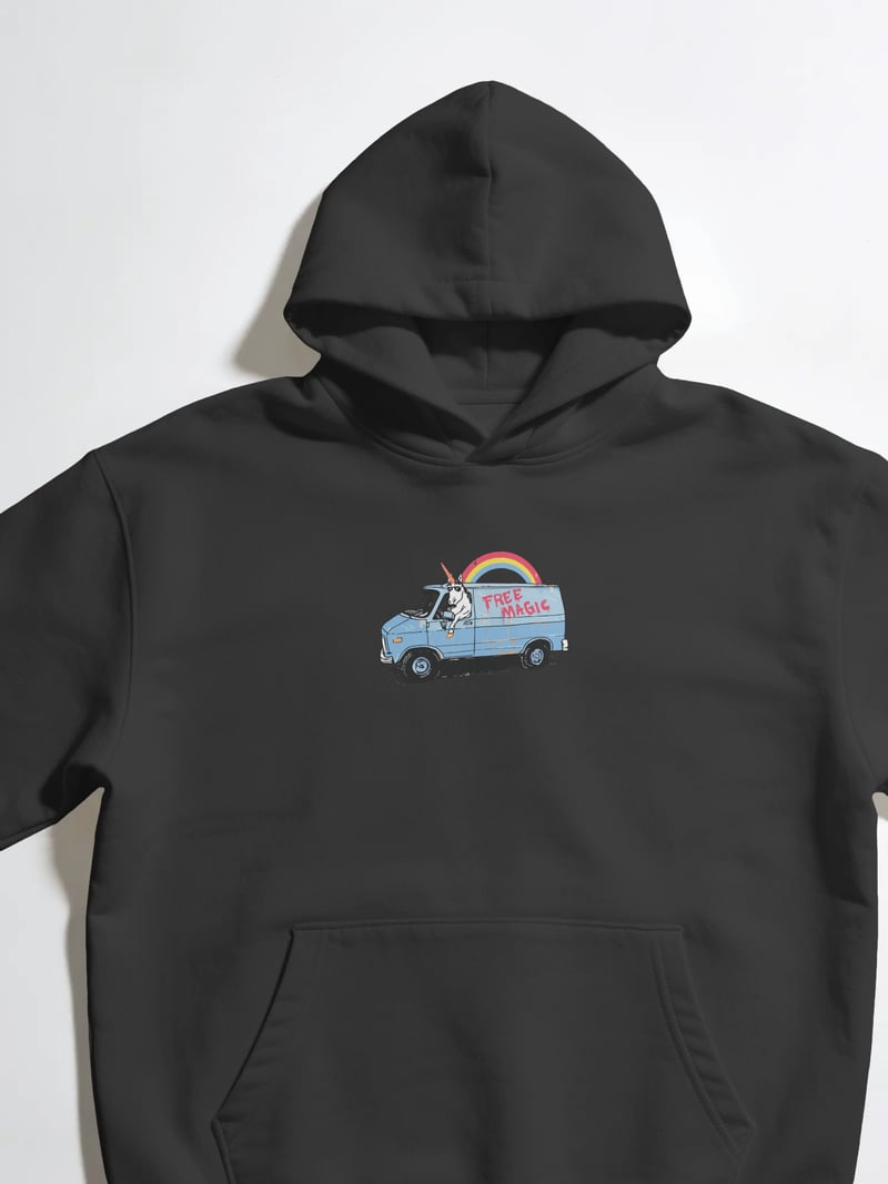 Free Magic Unisex Siyah Sweatshirt
