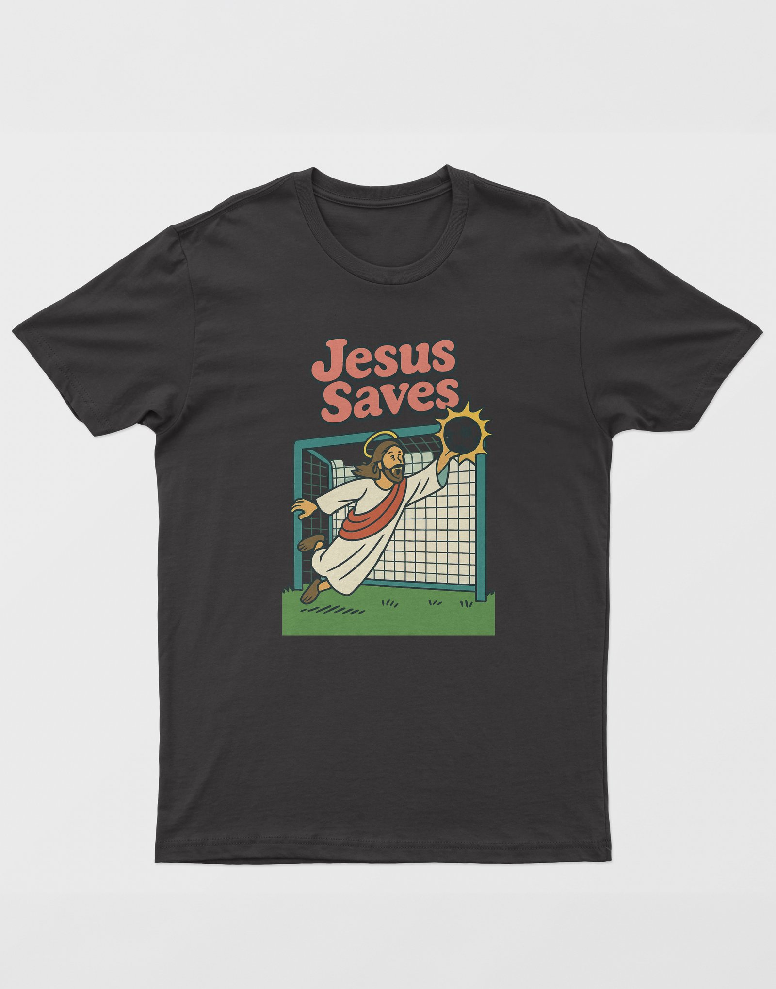 Jesus Saves Unisex Siyah Tişört