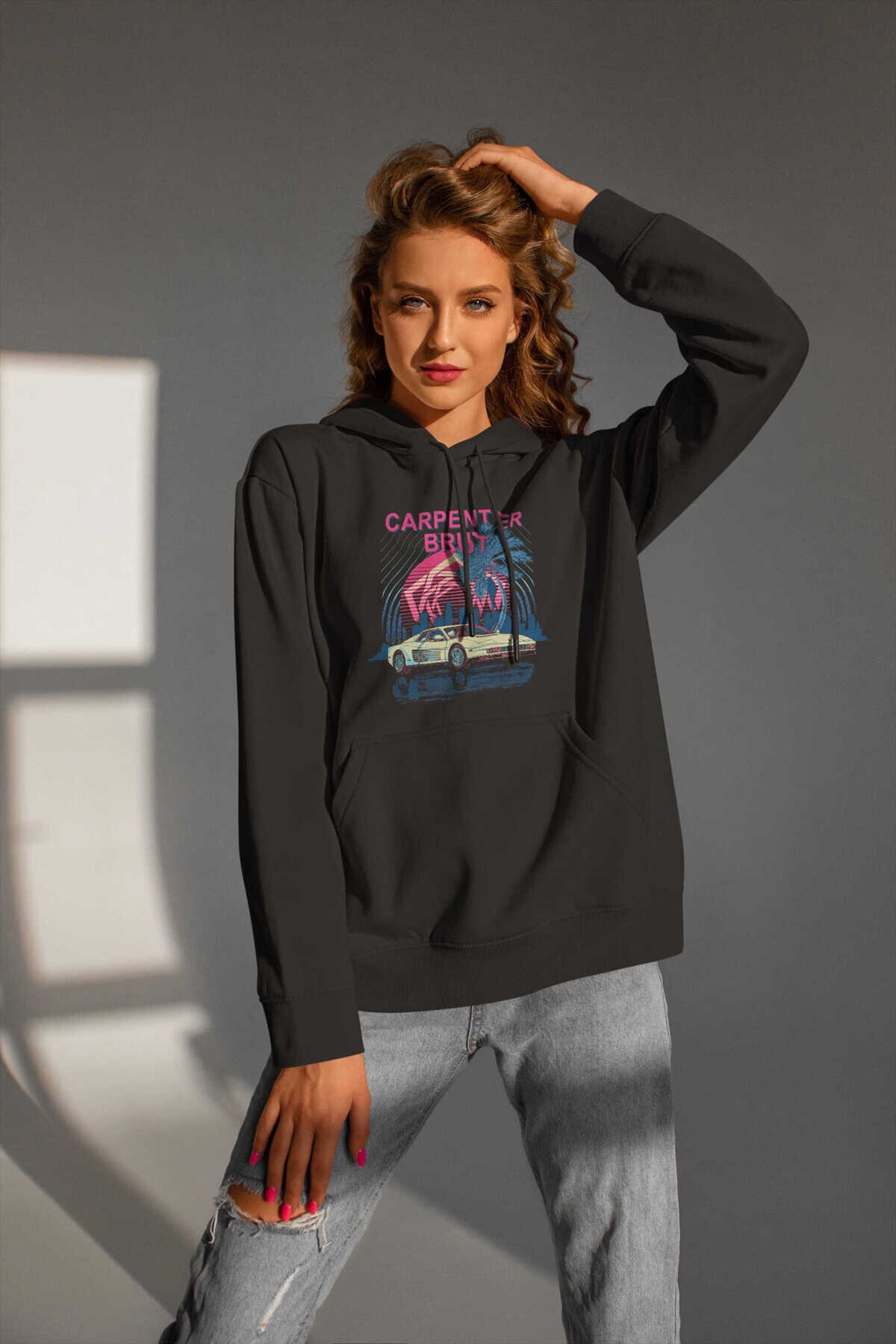 Carpenter Brut Araba Kapüşonlu Sweatshirt