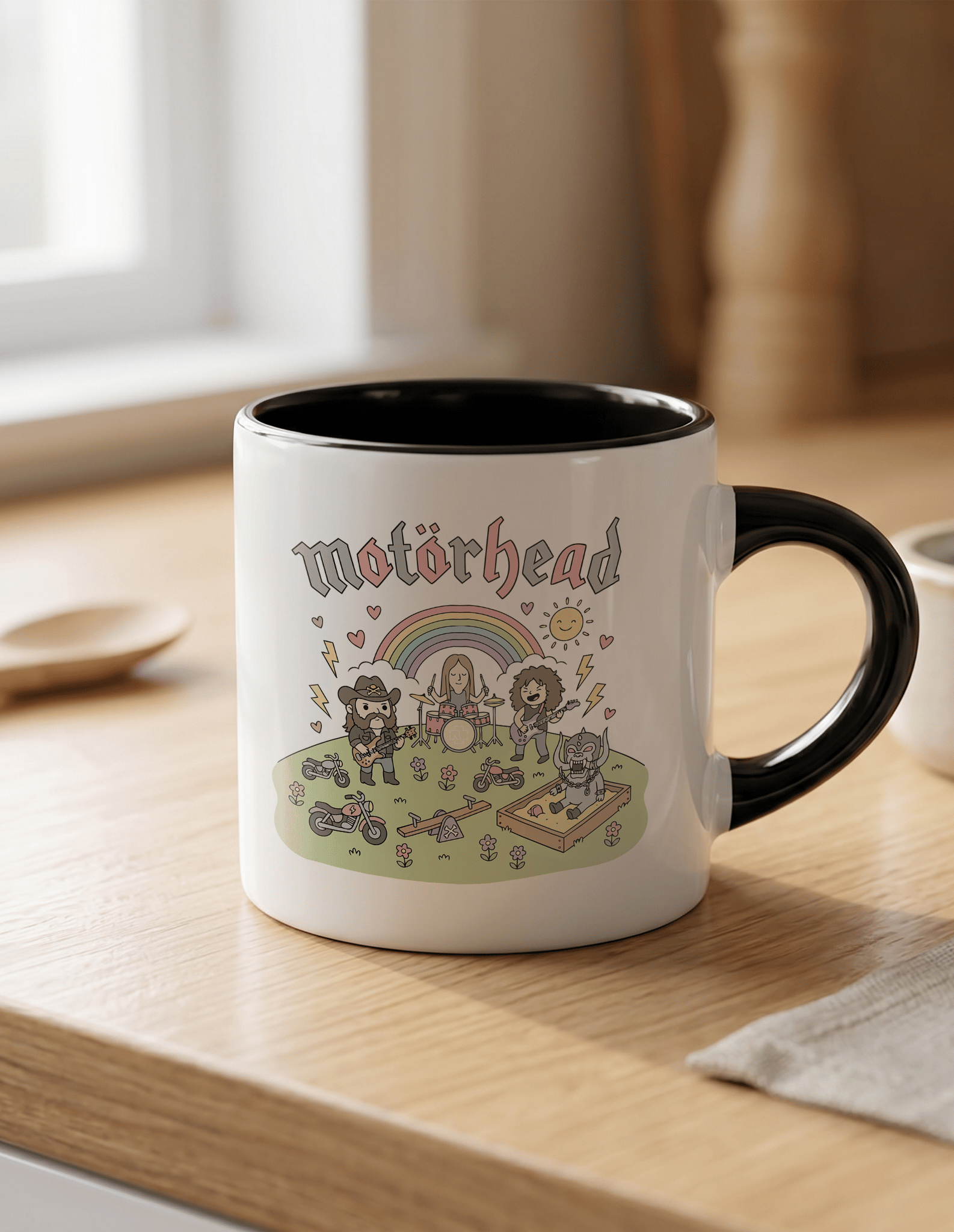 Motörhead 180 ml Beyaz Siyah Kahve Kupası