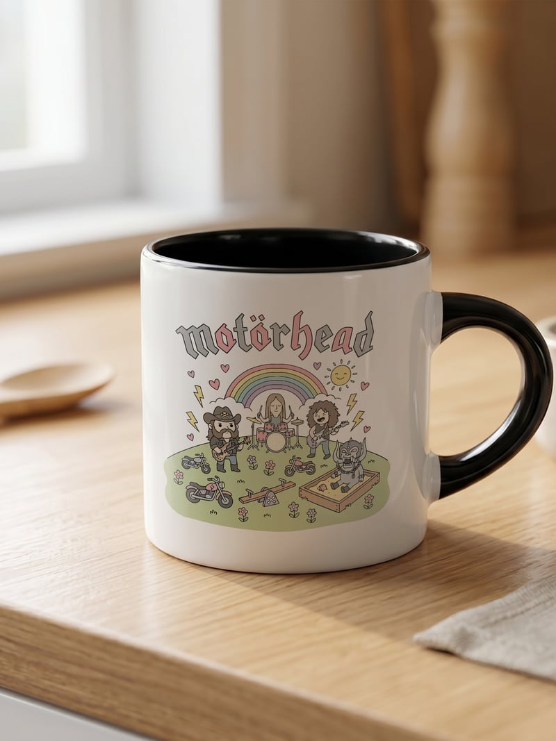 Motörhead 180 ml Beyaz Siyah Kahve Kupası