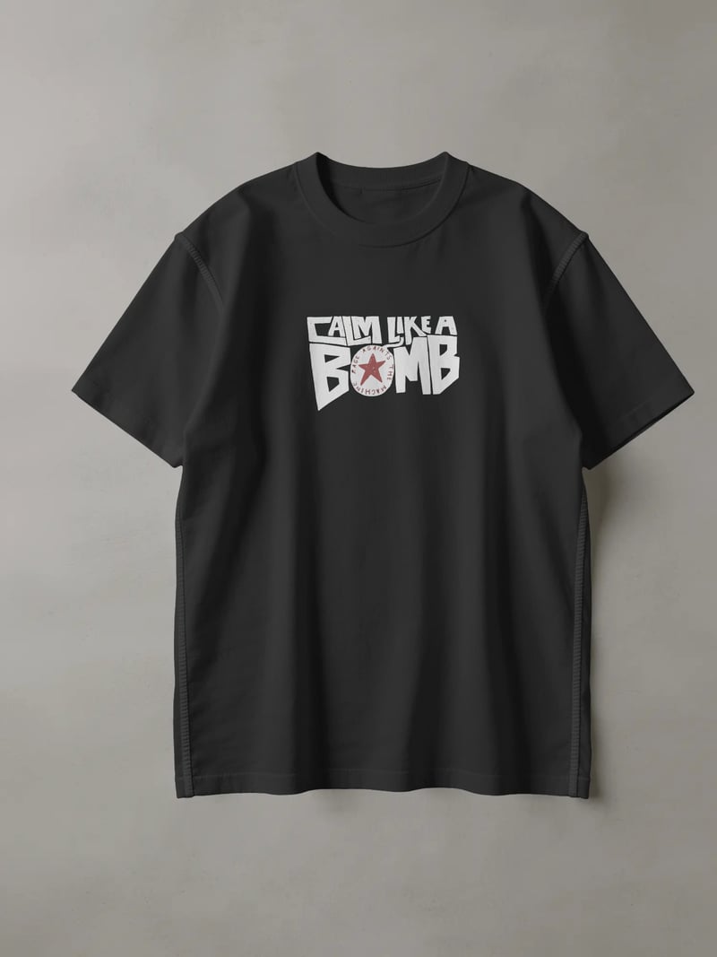 Calm like a Bomb Siyah Tişört