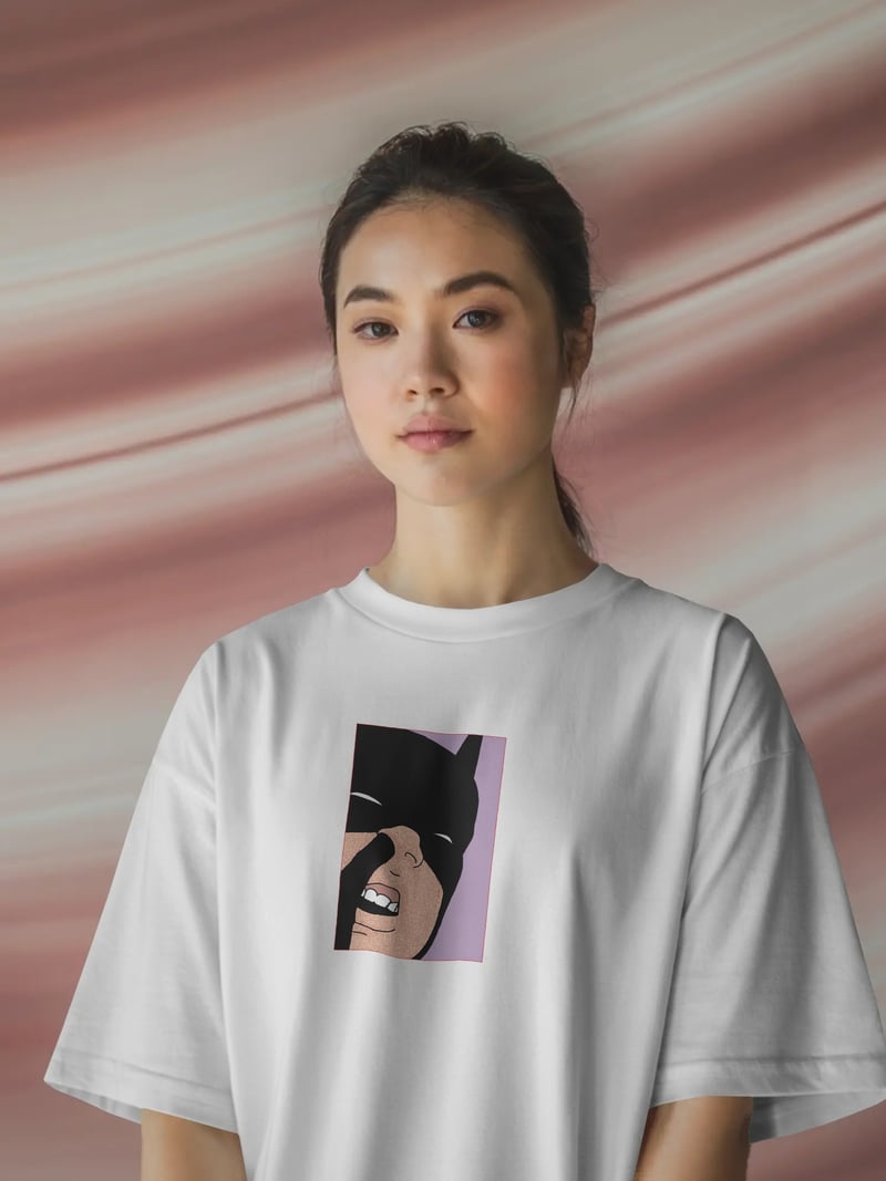 Batman Unisex Beyaz Tişört