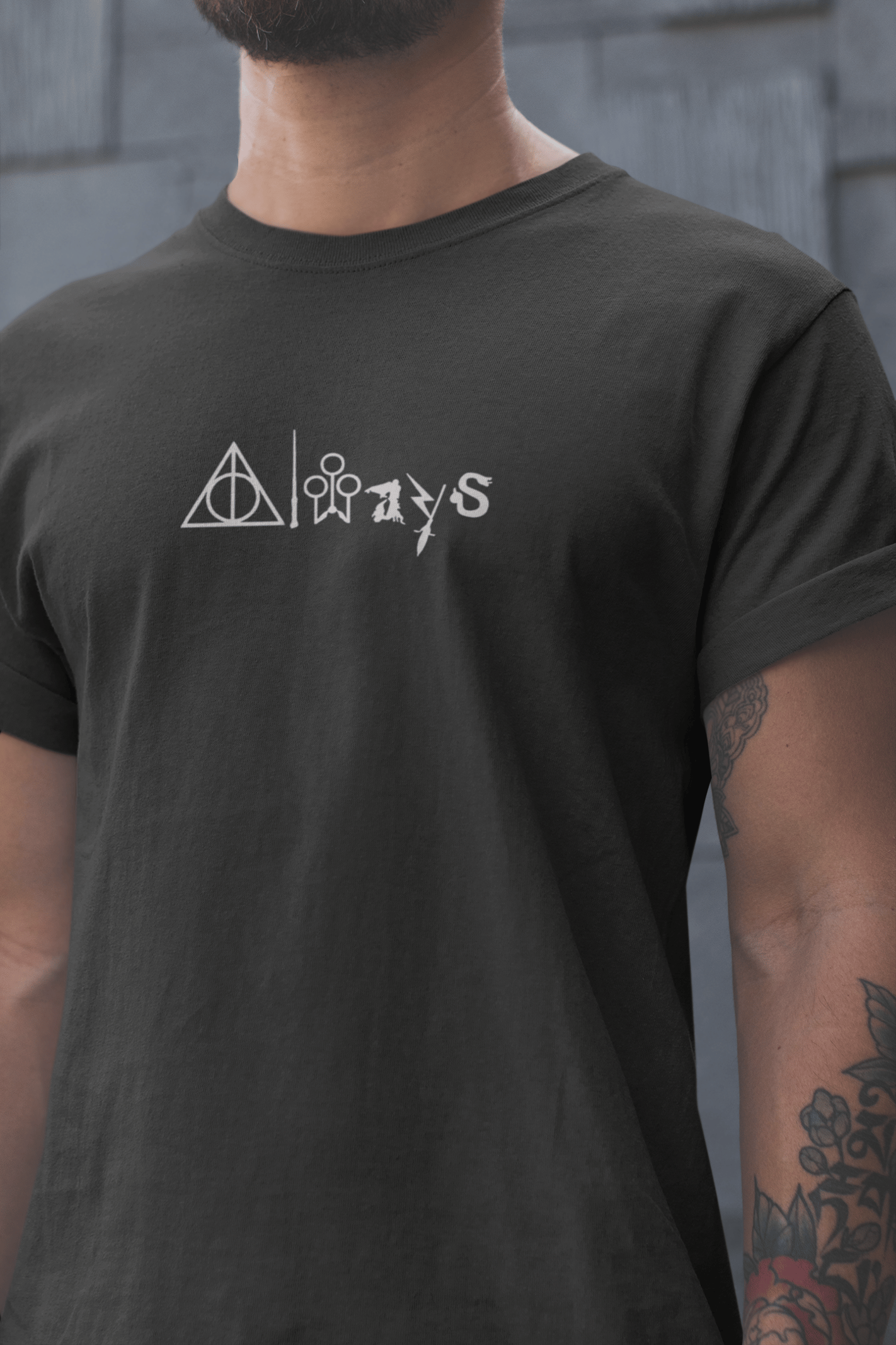 Harry Potter Unisex Siyah Tişört