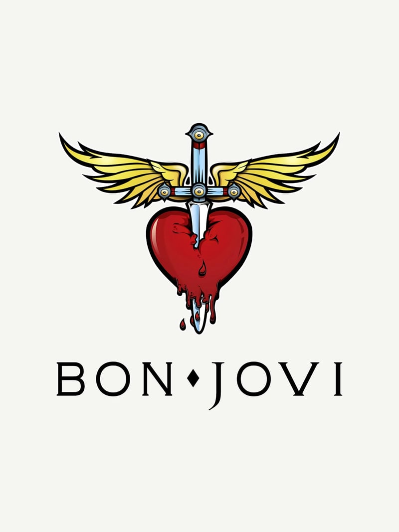 Bon Jovi Kanatlı Hançer baskısının kendisi, ürün üzerinde değil