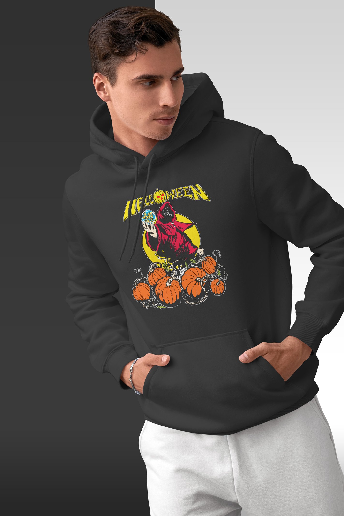 Helloween Kabak Kapüşonlu Sweatshirt