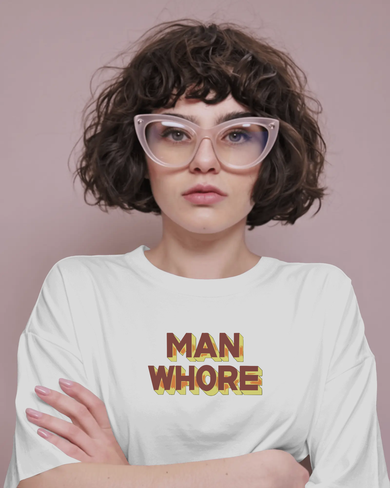 Man W*ore Beyaz Tişört