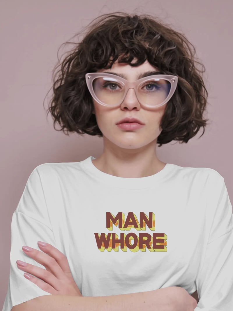 Man W*ore Beyaz Tişört