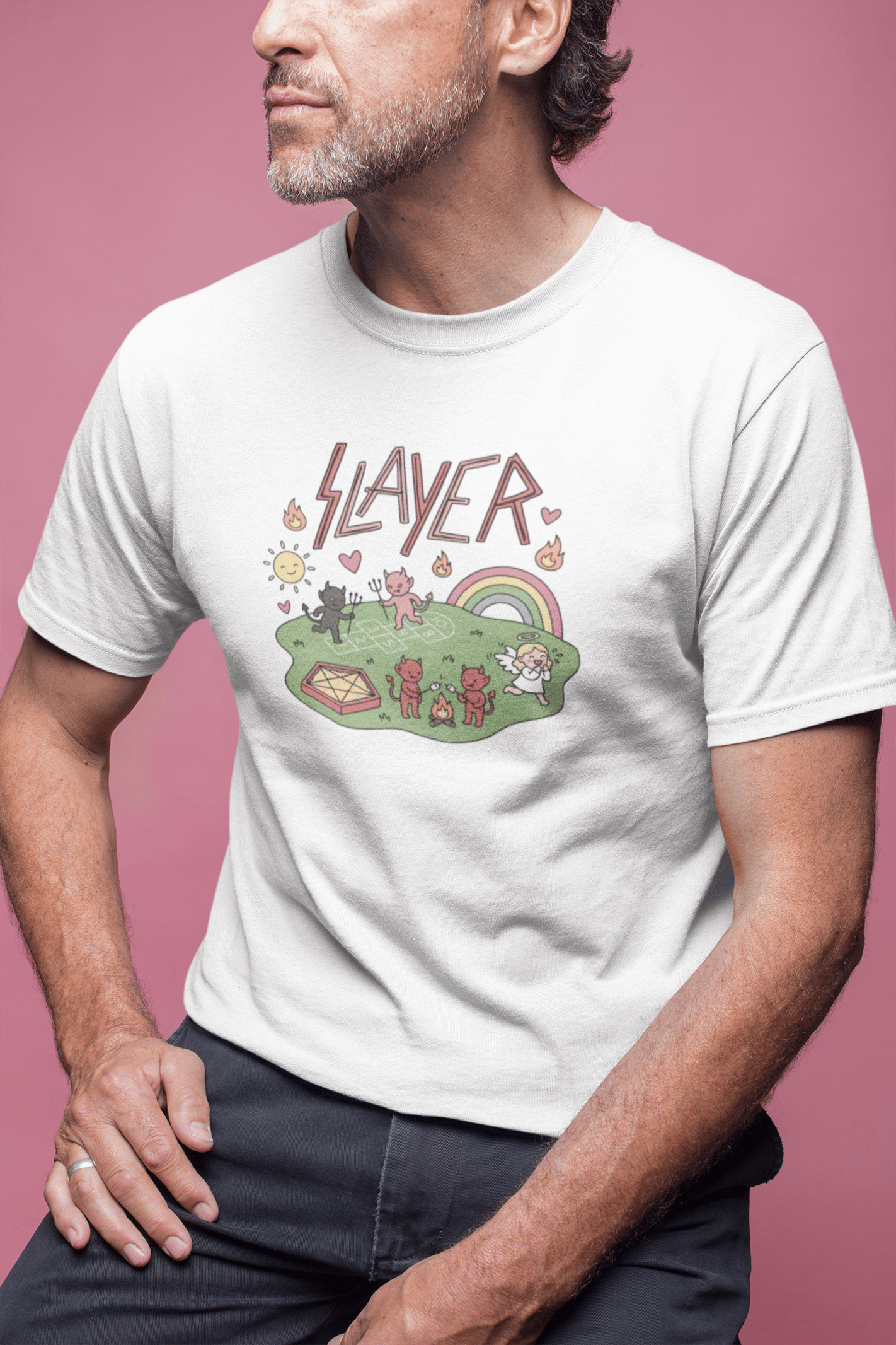 Slayer Beyaz Tişört
