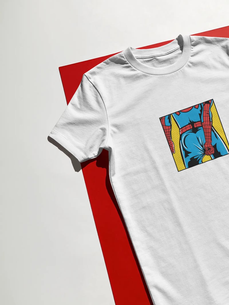 Spiderman Unisex Beyaz Tişört