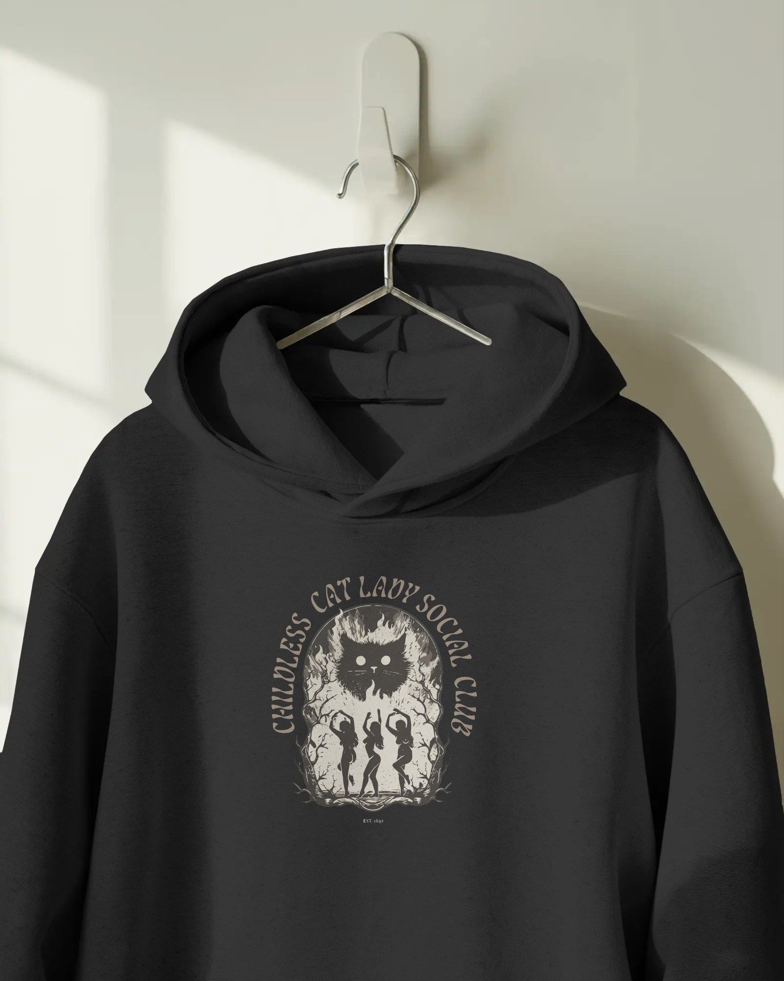Childless Cat Lady Social Club Kapüşonlu Sweatshirt