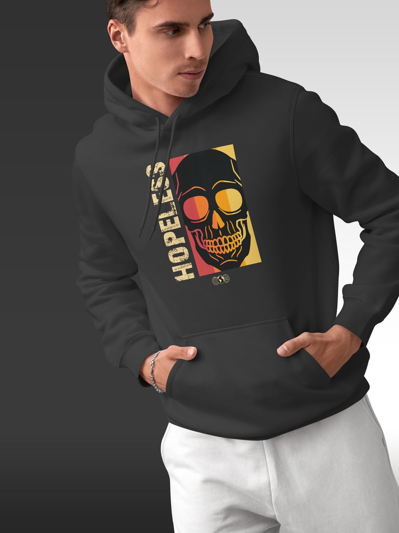 Hopeless Kafatası Kapüşonlu Sweatshirt