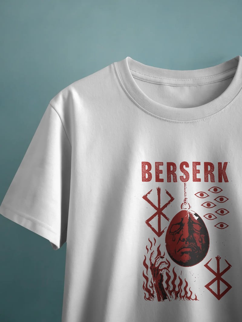 Berserk Unisex Beyaz Tişört