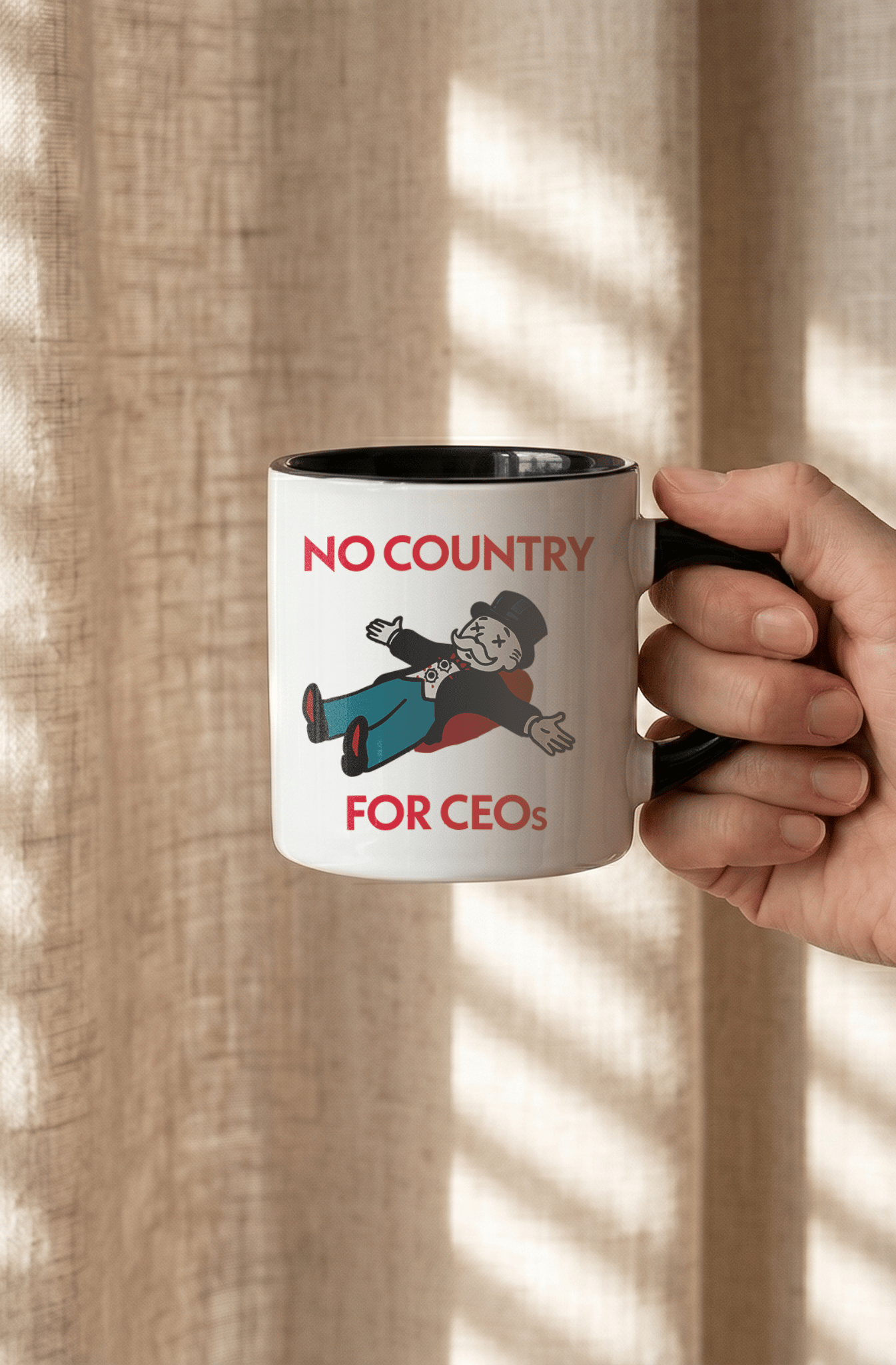 No Country for CEOs 180 ml Beyaz Siyah Kahve Kupası