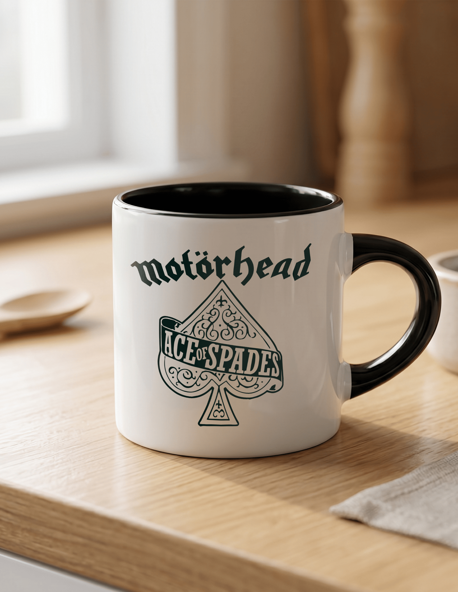 Motörhead 180 ml Beyaz Siyah Kahve Kupası