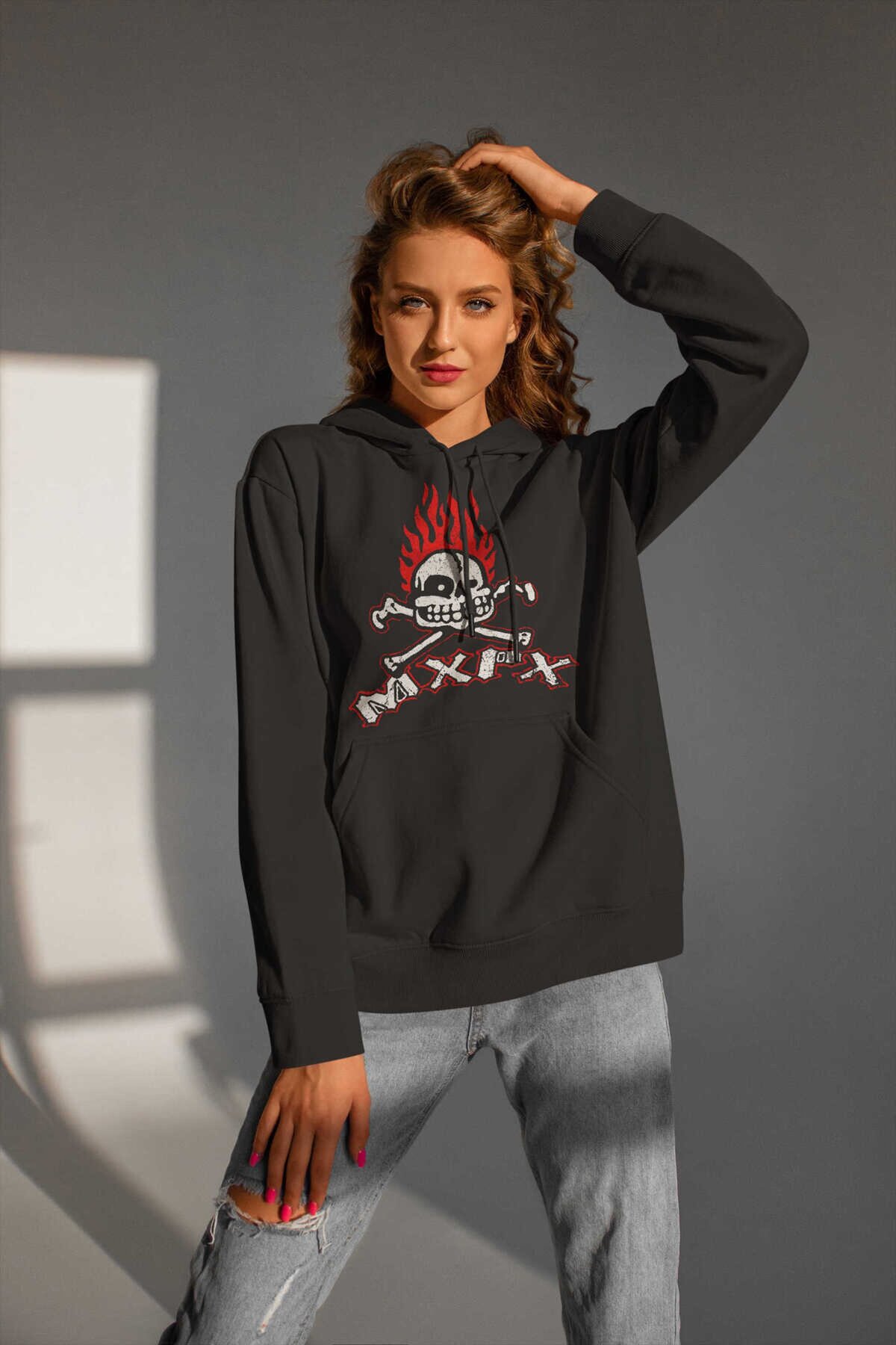 Mxpx Kafatası Kapüşonlu Sweatshirt