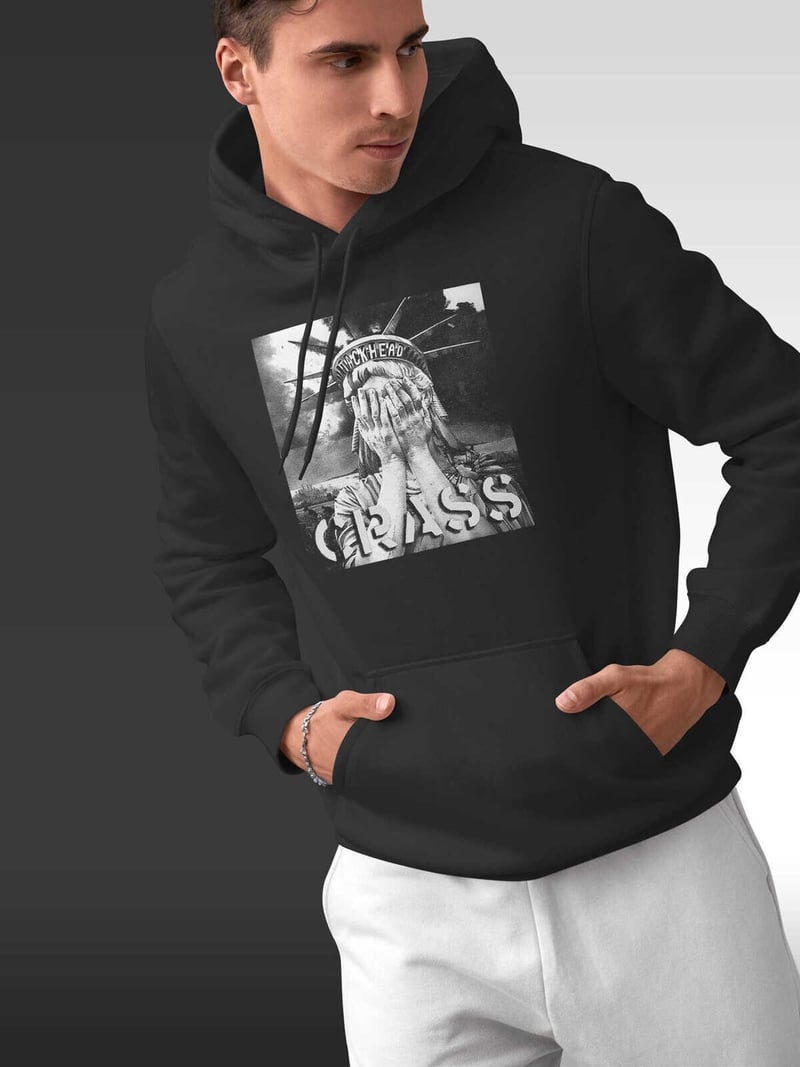 Crass Heykel Kapüşonlu Sweatshirt