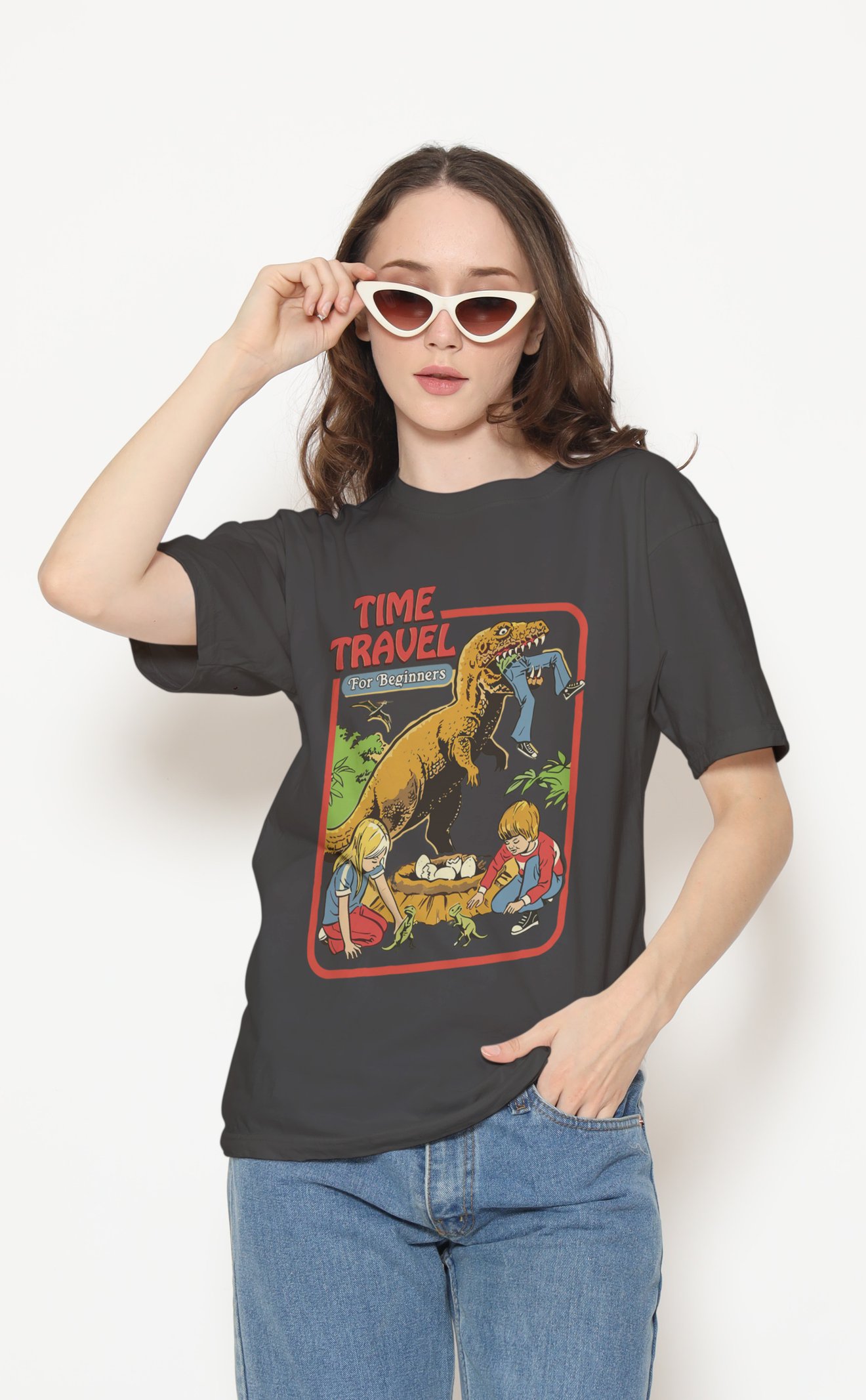 Time Travel Dijital Baskı Unisex Tişört