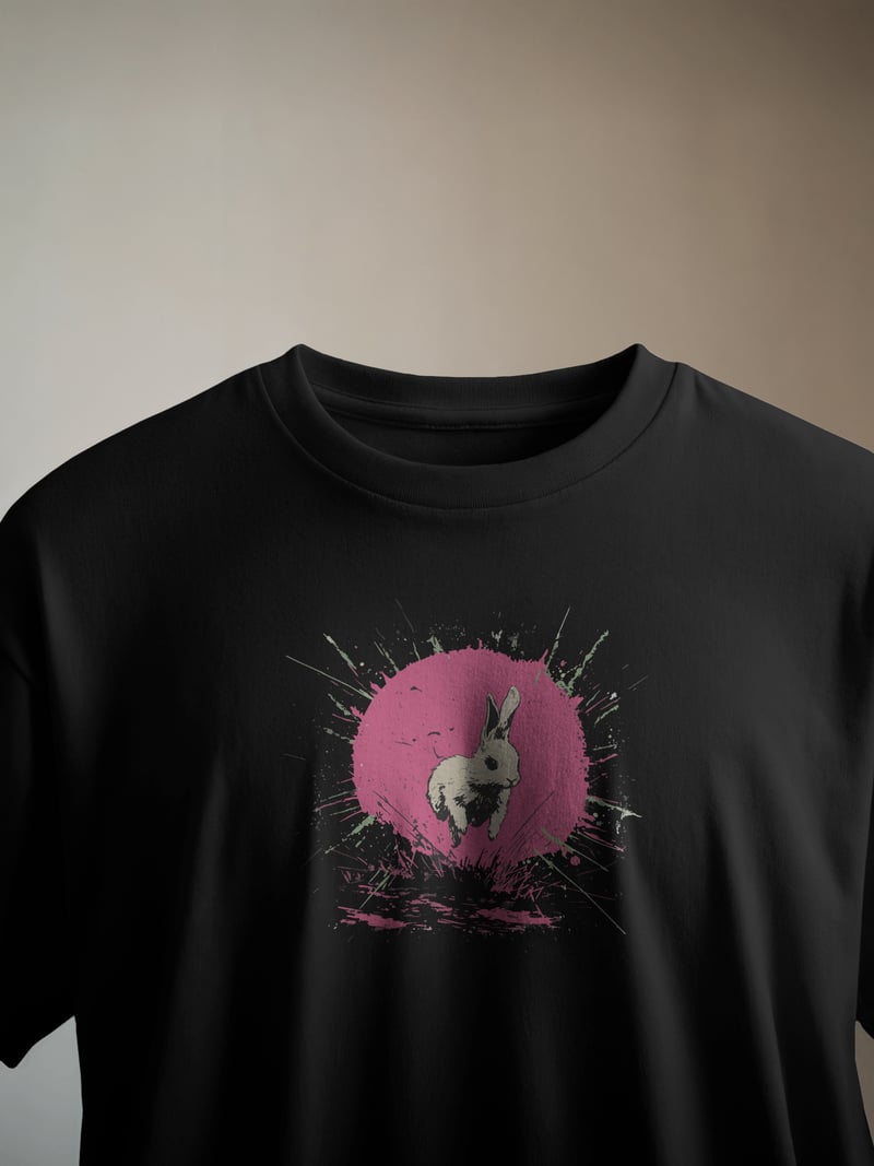 Rabbit Siyah Tişört