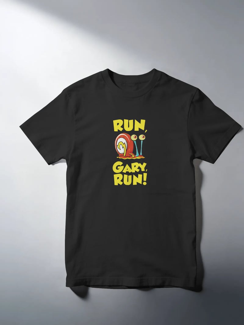 Run Gary Run Spongebob Unisex Tişört