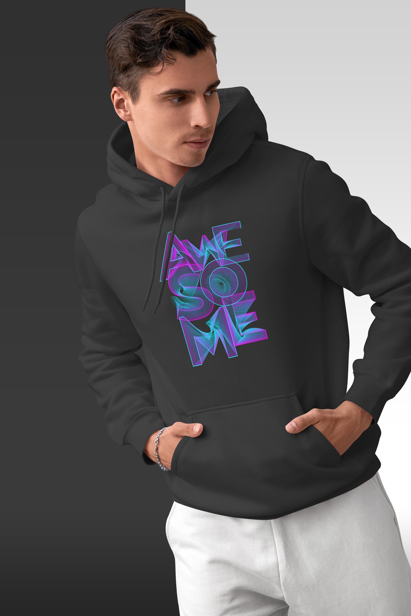 Awesome Kapüşonlu Unisex Sweatshirt