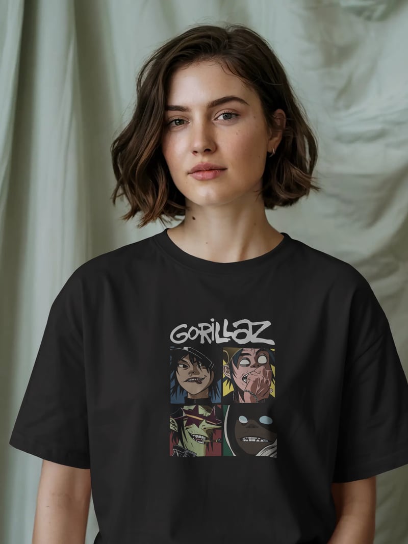 Gorillaz Siyah Tişört