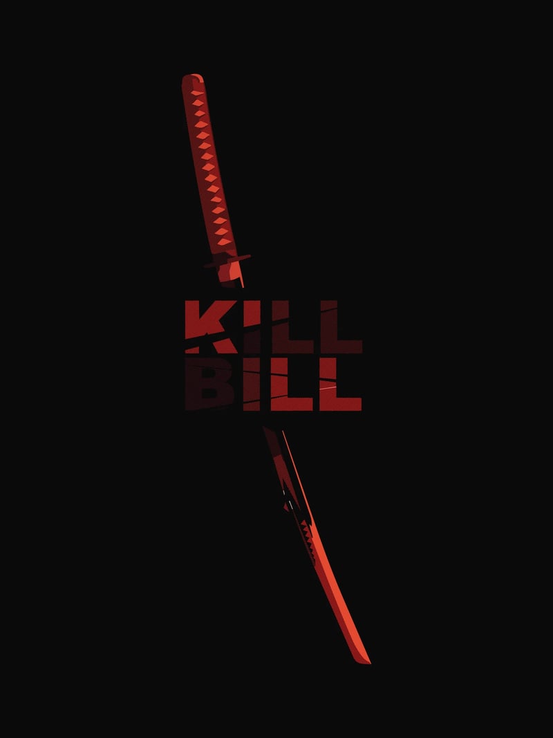 Kill Bill baskısının kendisi, ürün üzerinde değil