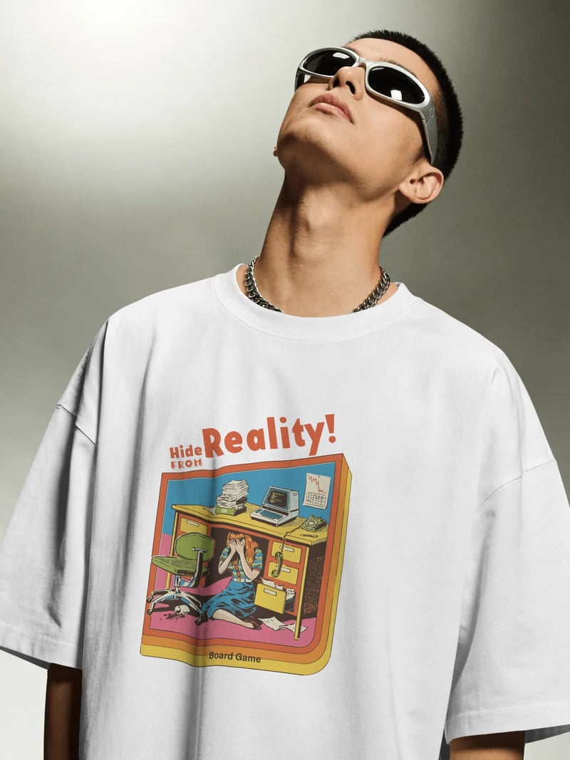 Reality Unisex Beyaz Tişört