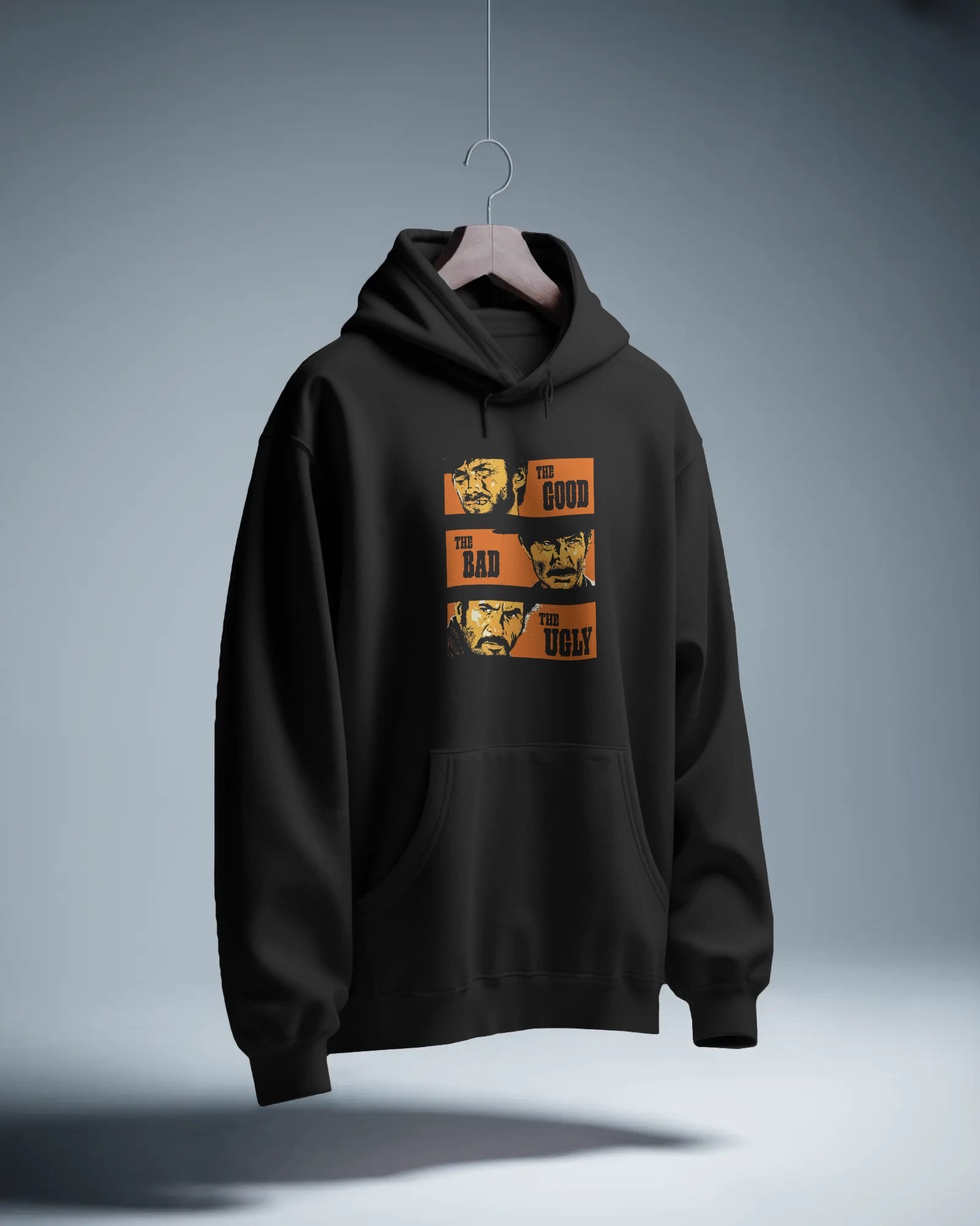 İyi Kötü Çirkin Siyah Kapüşonlu Sweatshirt