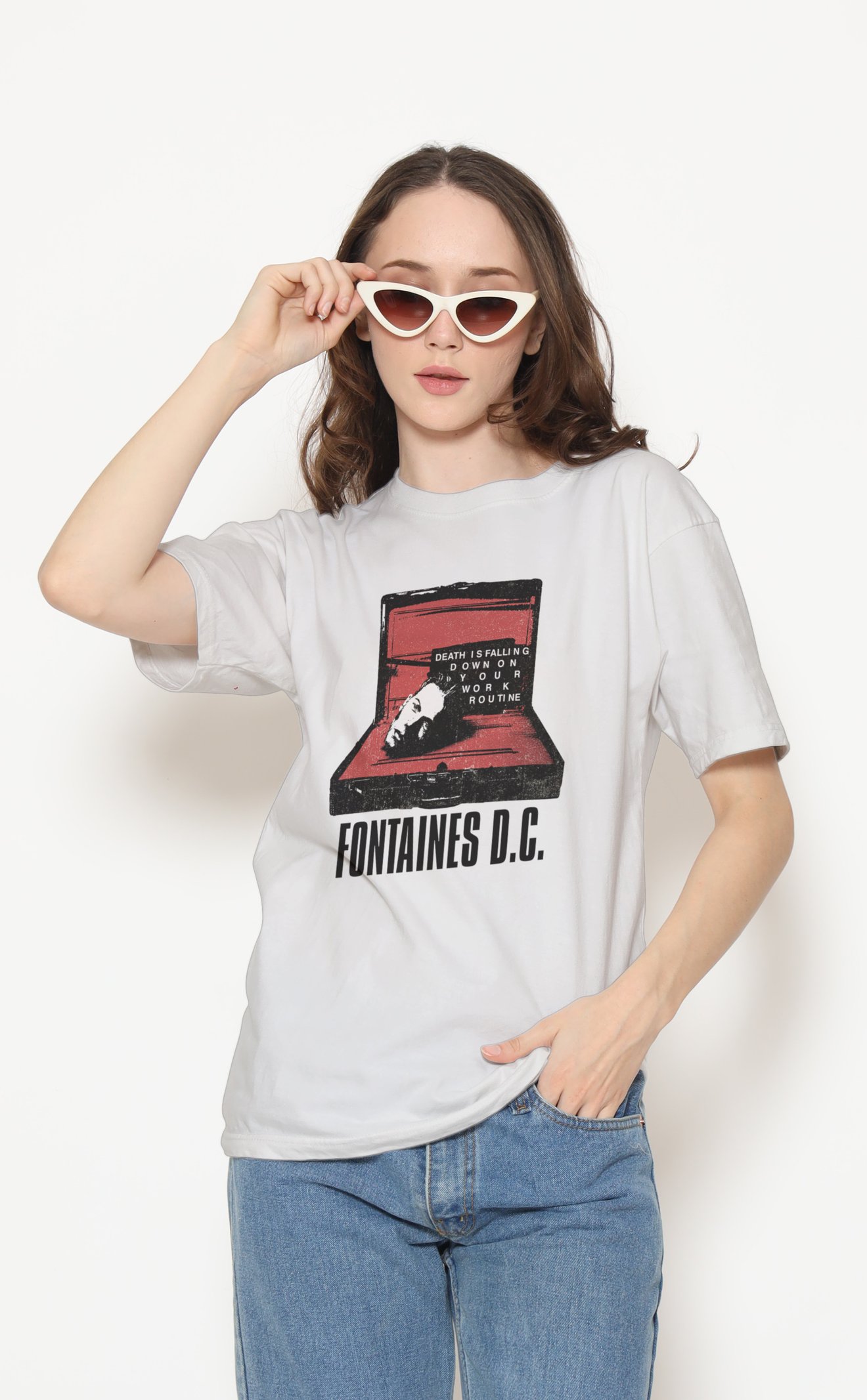Fontaines DC Unisex Beyaz Tişört
