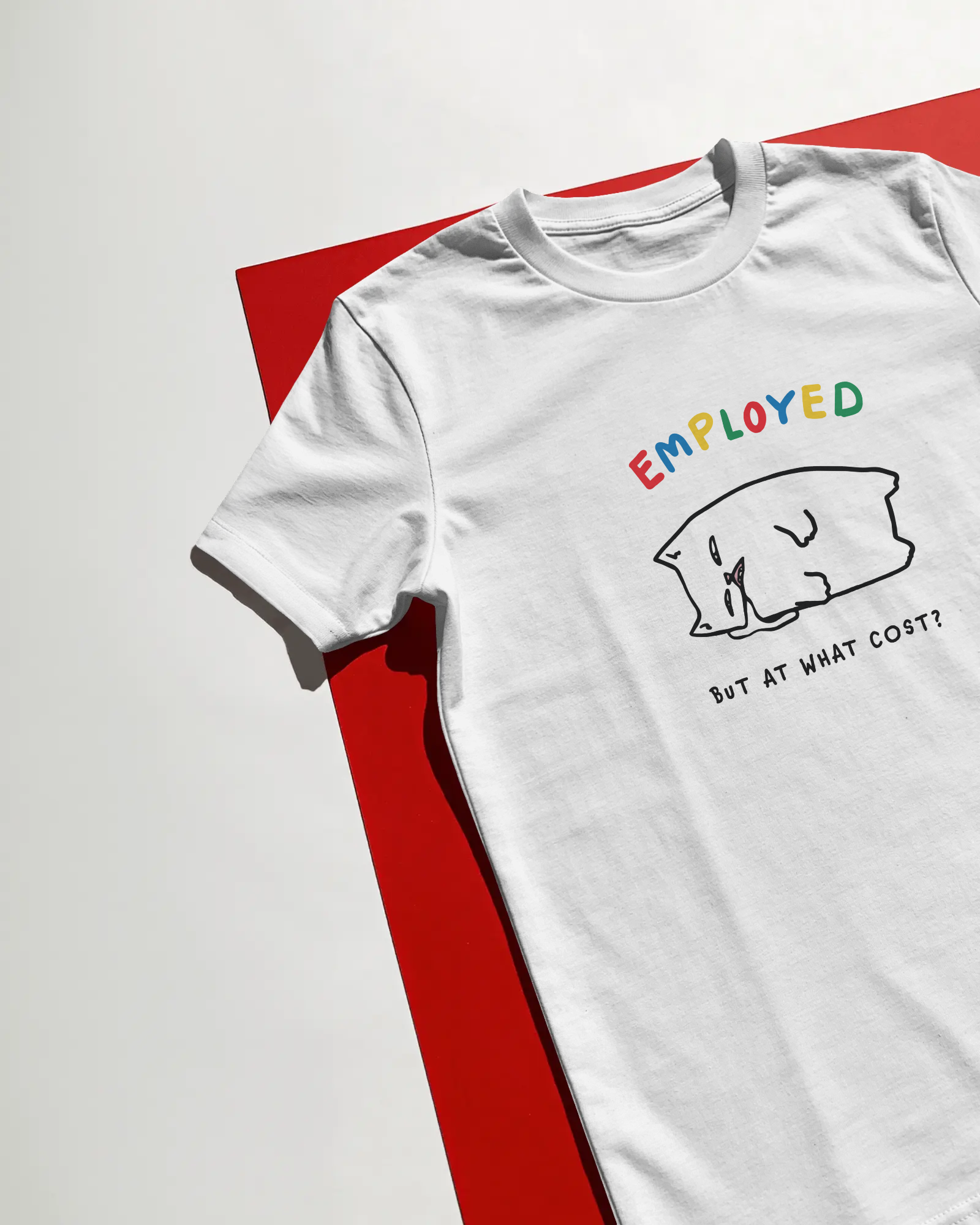 Employed Unisex Beyaz Tişört