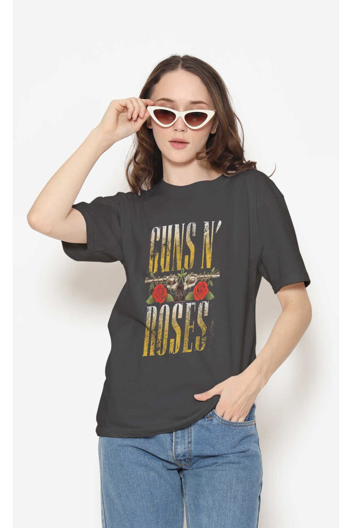 Guns N' Roses Dijital Baskı Siyah Unisex Tişört