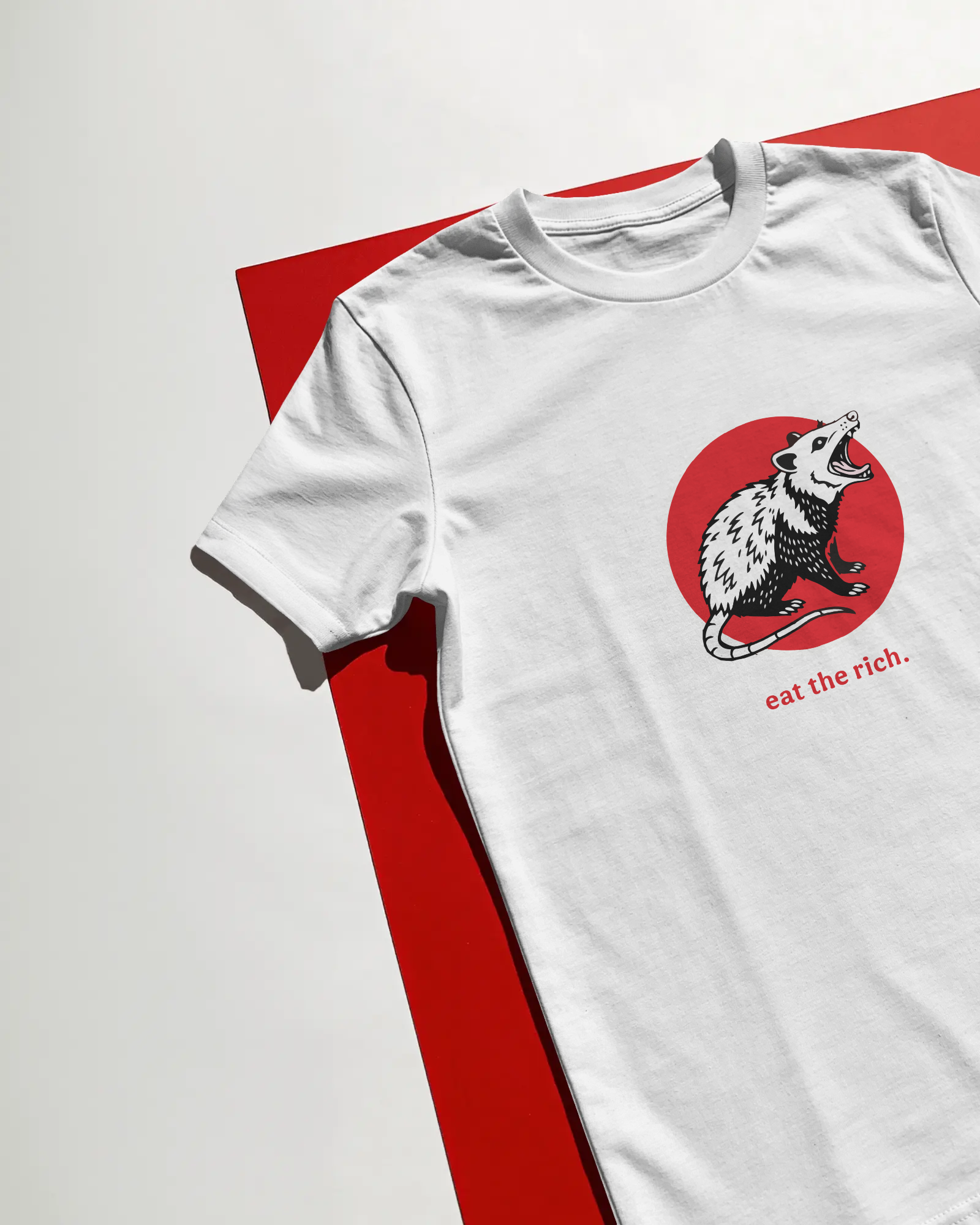 Eat the Rich Unisex Beyaz Tişört