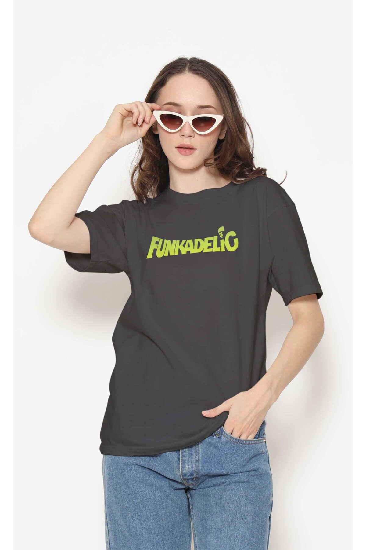 Funkadelic Dijital Baskı Siyah Unisex Tişört