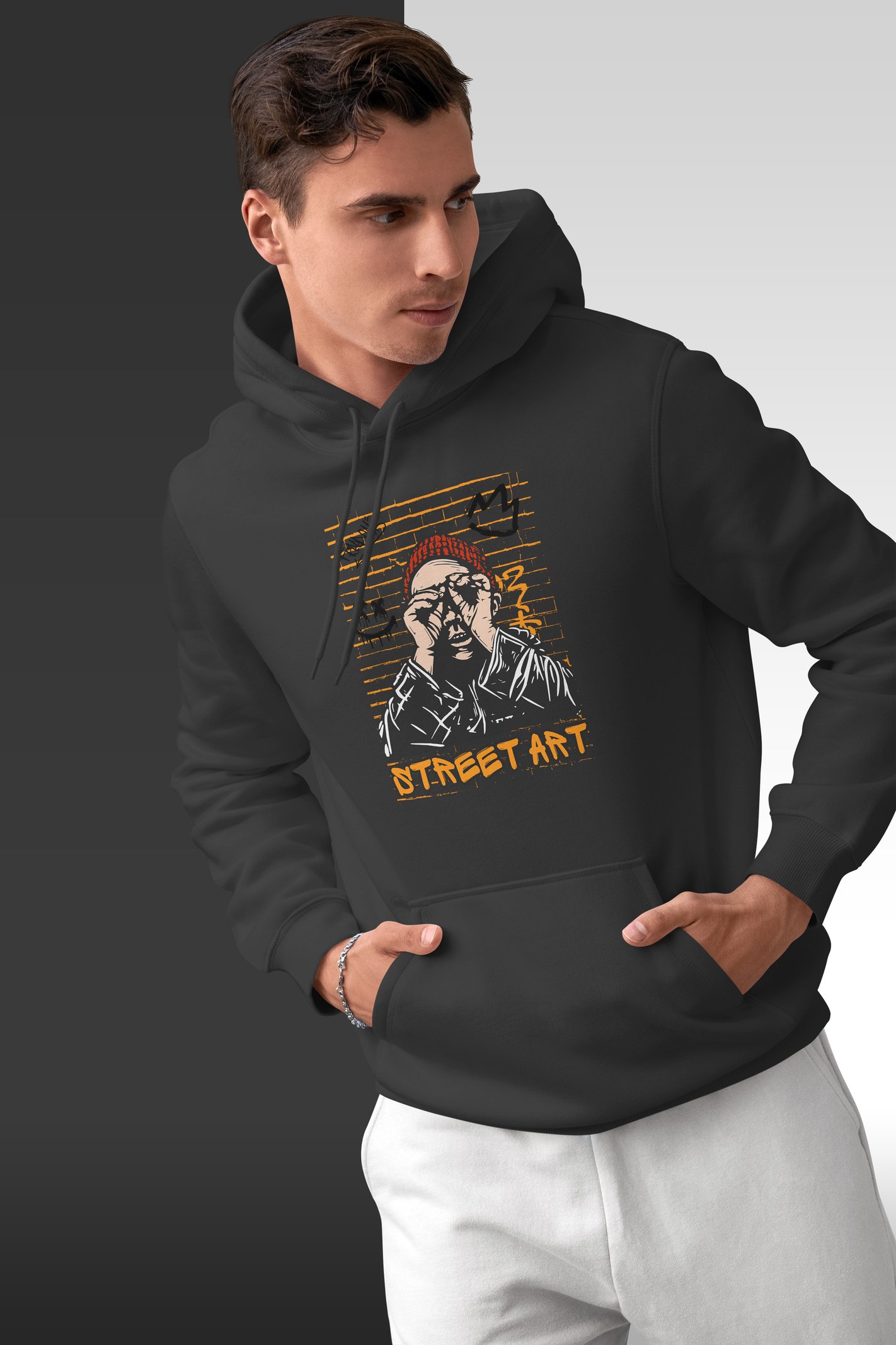 Street Art Kapüşonlu Unisex Sweatshirt